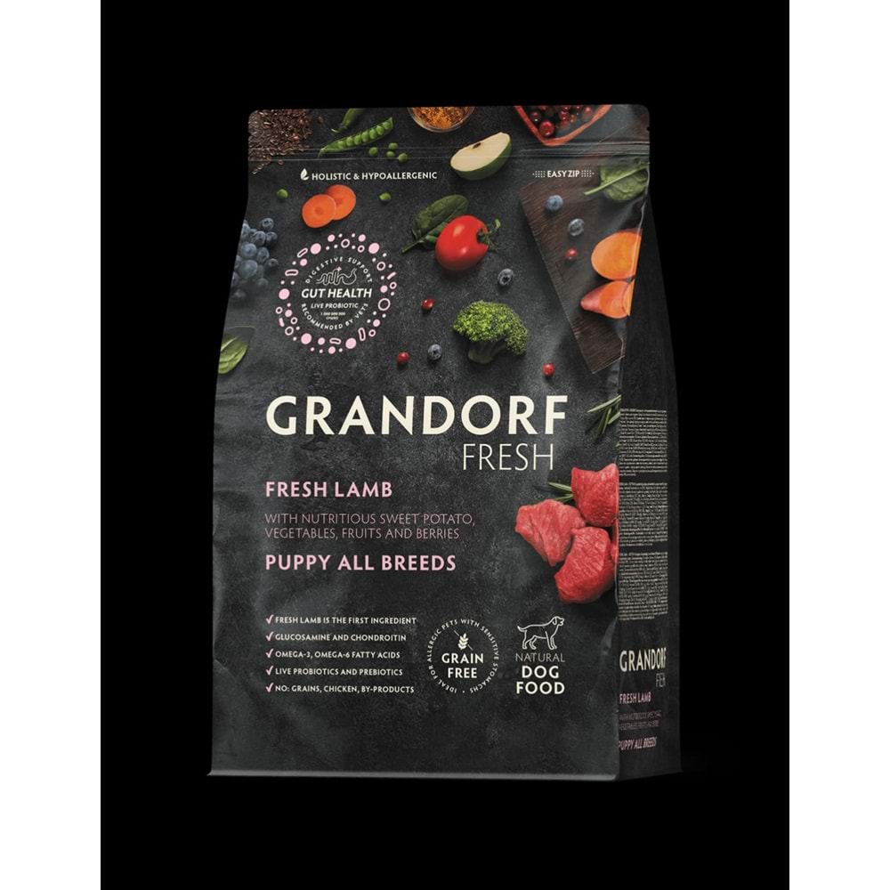 GRANDROF FRESH PUPPY ALL BREED FRESH LAMB 10 KG
