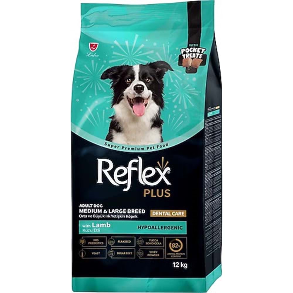 REFLEX PLUS MEDIUM LARGE DENTAL CARE POCKET 12KG