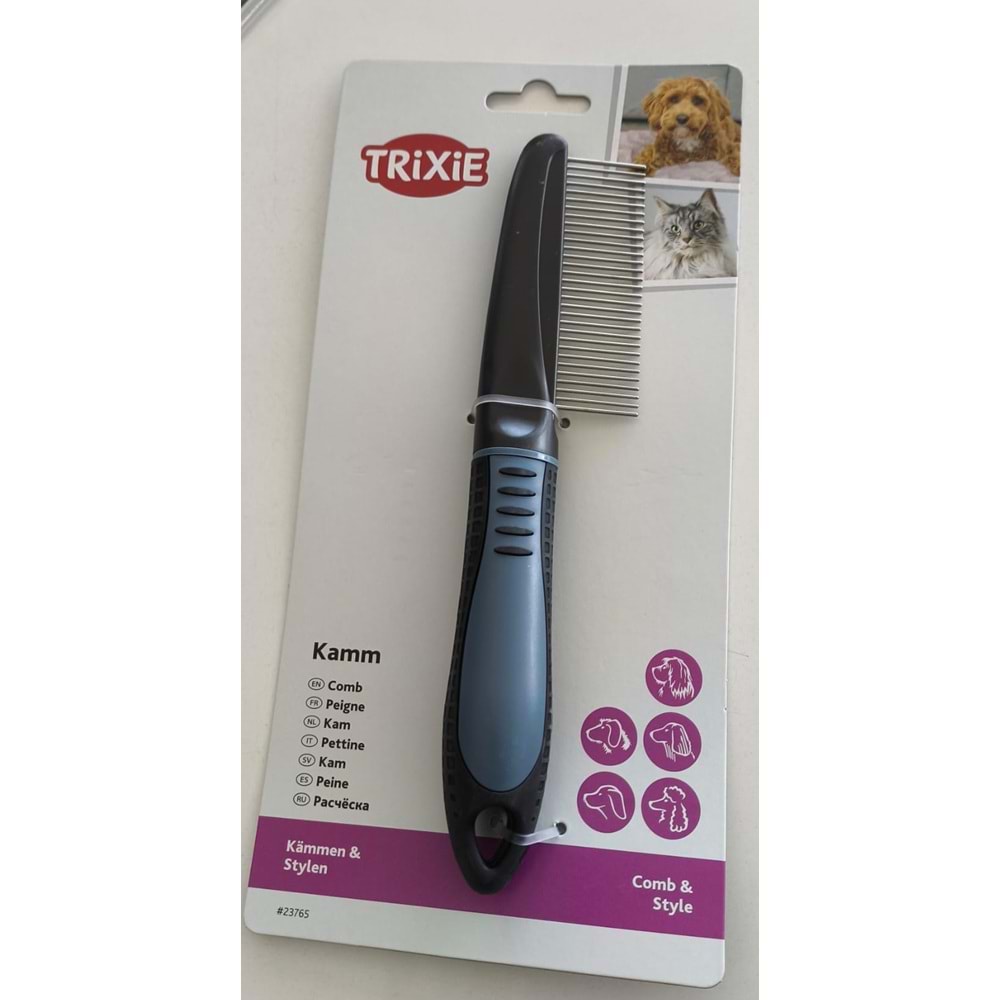 TRIXIE COMB MEDIUM PALSTİC METAL PRONGS 22CM