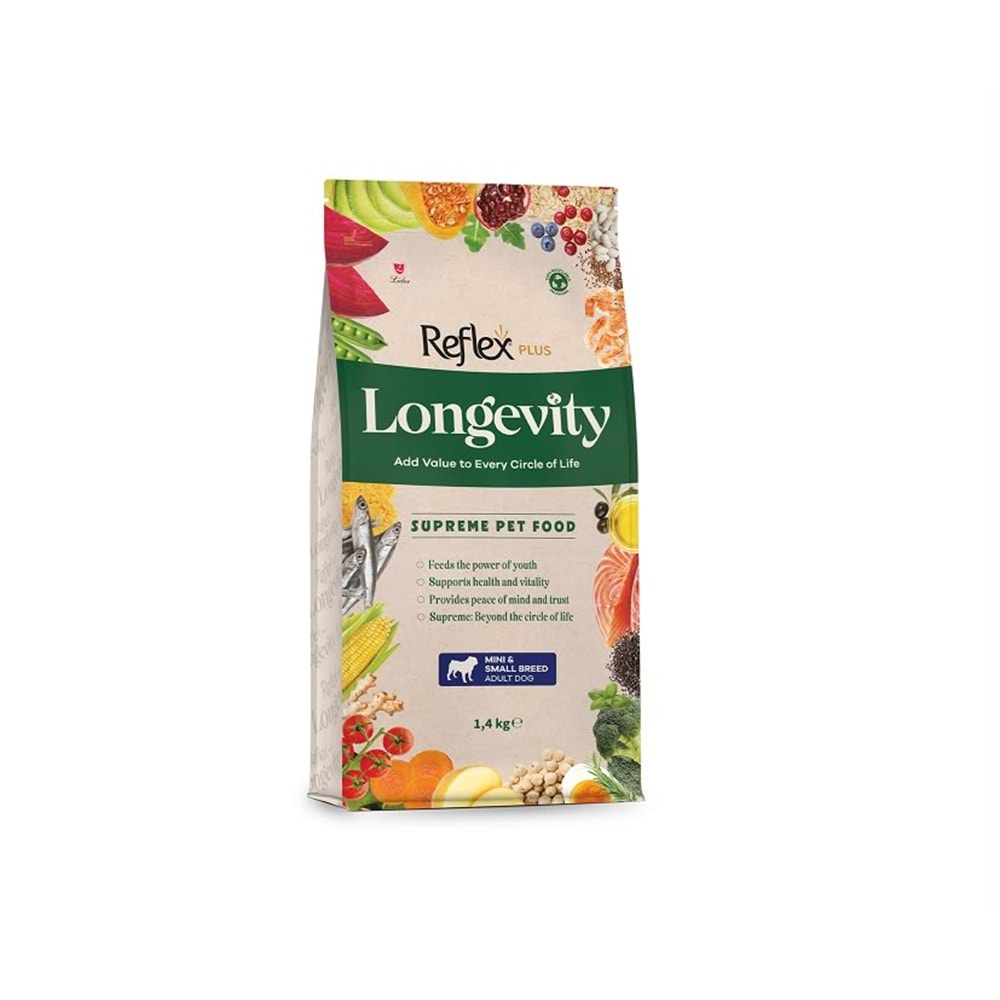 REFLEX PLUS LONGEVITY MINI SMALL ADULT DOG 1400G