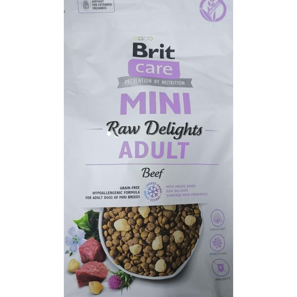 BRIT CARE MİNİ RAW DELİGHTS BEEF 2KG